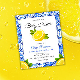 Budget Italienische Blue Tile Lemon Babydusche Ein