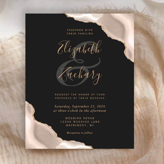 Budget Ivory Agate Corners Dark Wedding