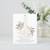 Budget Ivory Floral Wedding Dress Brautparty (Stehend Vorderseite)