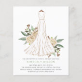 Budget Ivory Floral Wedding Dress Brautparty (Vorderseite)