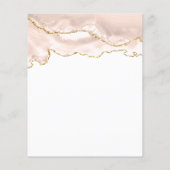 Budget Ivory Gold Agate Sweet 16 Einladung (Rückseite)