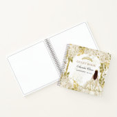 Budget Ivory White Floral Quinceañera Guest Book Notizblock (Innenseite)