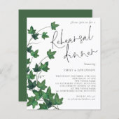 Budget Ivy Blätter Probe Abendessen Einladung (Vorne/Hinten)