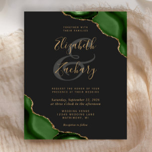 Budget-Jäger Grün Agate Ecken Dunkle Hochzeit