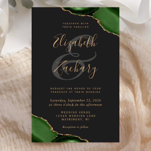 Budget Jäger Grün Agate Ecken Dunkle Hochzeit