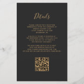 Budget Jägergrün Dunkler QR-Code-Hochzeit (Rückseite)