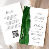 Budget Jägergrün Silber QR Code Hochzeit