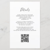 Budget Jägergrün Silber QR Code Hochzeit (Rückseite)