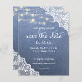 Budget Jean, Lace & Lights Save the Date V2 (Vorne/Hinten)