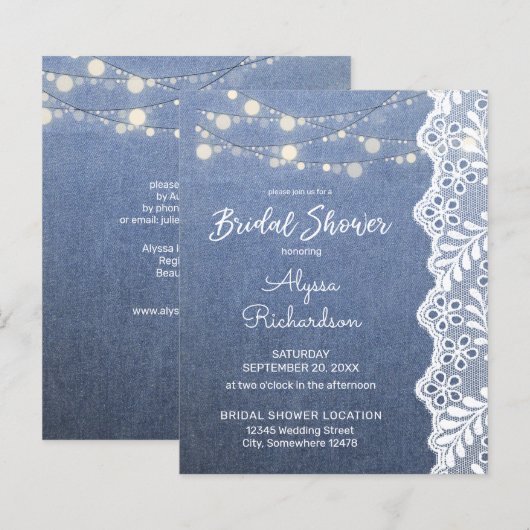 Budget Jean Lace String Lights Brautparty (Vorne/Hinten)