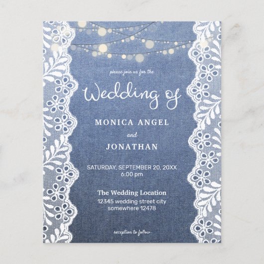 Budget Jean Lace String Lights Wedding (Vorderseite)