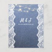Budget Jean Lace String Lights Wedding Flyer (Hinten)