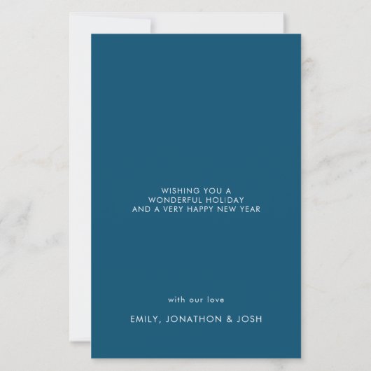 Budget Jingle All Way Holiday Foto Flat Card (Rückseite)