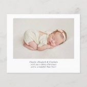 BUDGET Join White Navy Foto Baby First Christmas (Rückseite)