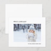 Budget JoPeace Liebe Foto Weihnachtskarte (Vorne/Hinten)