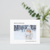 Budget JoPeace Liebe Foto Weihnachtskarte (Stehend Vorderseite)