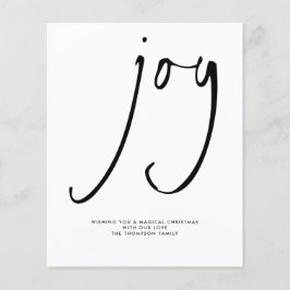 Budget Joy Elegante Script Schwarz-weiß Holiday
