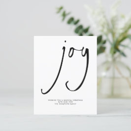 Budget Joy Elegante Script Schwarz-weiß Holiday