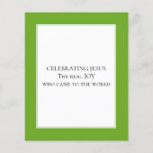 Budget JOY TO THE WORLD Christmas Card (Rückseite)