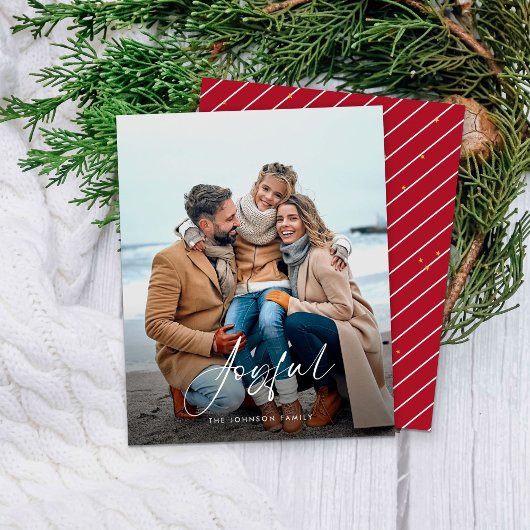Budget Joyful Foto Holiday Card