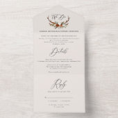 Budget jugendterracotta floral elegant all in one einladung (Innen Boden)