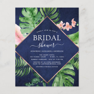Budget-Junggesellinnenabschied Tropical Palm Navy Flyer
