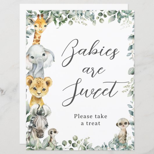 Budget Jungle Animals Baby sind süße Leckerei Unte (Vorne/Hinten)