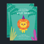 Budget Jungle Lion Kids Einladungen zum Geburtstag<br><div class="desc">Ein niedlicher Löwe im Dschungel und Ihre Details in lustiger Schrift, diese erschwinglichen Geburtstagsfeier Einladungen gedruckt auf Ihrer Wahl von 3 Papiergrößen von hellweißem Halbgloss 110 lbs Karton. (Wir raten nicht, das satin 80 lb Papier zu verwenden, da es dünn und eher wie eine Magazin-Seite ist, nicht wie Einladungspapier.) **Weiße...</div>