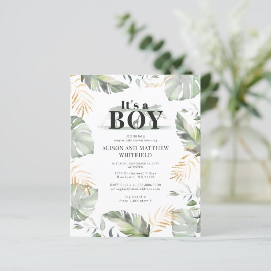 Budget Jungle Safari Giraffe Baby Shower Boys (Stehend Vorderseite)