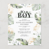 Budget Jungle Safari Giraffe Baby Shower Boys (Vorderseite)