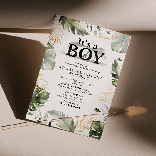 Budget Jungle Safari Giraffe Baby Shower Boys