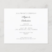 Budget Just Married 4 Foto Hochzeit Ankündigung (Rückseite)