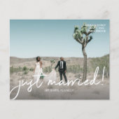 Budget Just Married 4 Foto Hochzeit Ankündigung (Vorderseite)