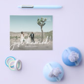 Budget Just Married 4 Foto Hochzeit Ankündigung Flyer (Einzeln)