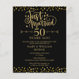 Budget-Just Married-50. Hochzeitsjubiläumseinladun