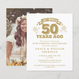 Budget Just Married 50 Jahre Foto Einladung