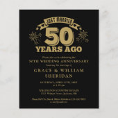 Budget Just Married 50 Jahre Foto Einladung (Vorderseite)