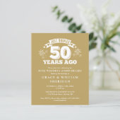 Budget Just Married 50 Jahre Foto Einladung (Stehend Vorderseite)