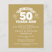 Budget Just Married 50 Jahre Foto Einladung (Vorderseite)