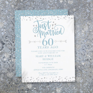 Budget Just Married 60. Hochzeitsjubiläum Einladun