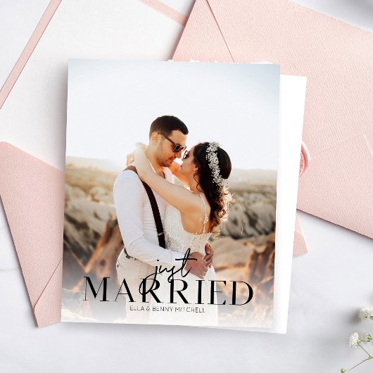 Budget Just Married BT Foto Hochzeitsankündigung