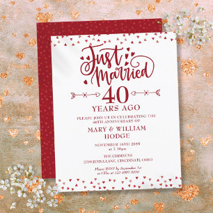 Budget-Just-Married-Einladung zum 40. Hochzeitstag