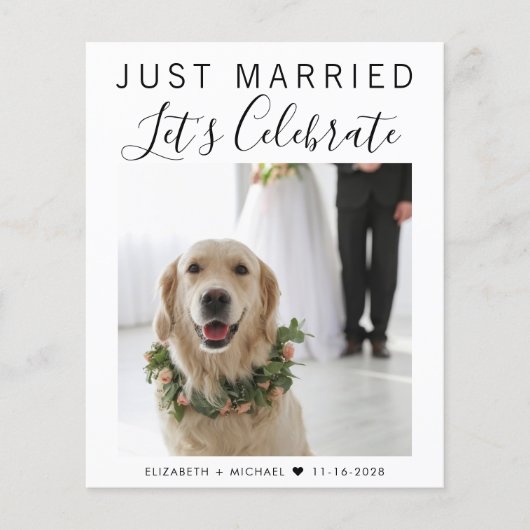 Budget Just Married Foto Hochzeitsempfang (Vorderseite)