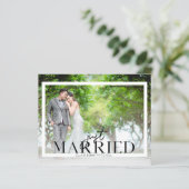 Budget Just Married Fra Foto Hochzeitsankündigung (Stehend Vorderseite)