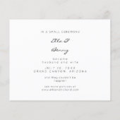 Budget Just Married Fra Foto Hochzeitsankündigung (Rückseite)