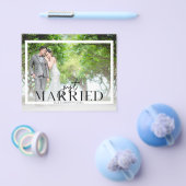 Budget Just Married Fra Foto Hochzeitsankündigung Flyer (Einzeln)