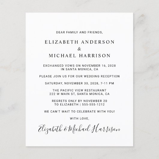 Budget Just Married Wedeption Foto (Rückseite)