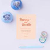 Budget Just Peachy Hochzeit Einladung Flyer (Einzeln)