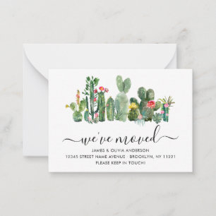 Budget Kaktus Wir haben neue Zuhause Moving Card Mitteilungskarte