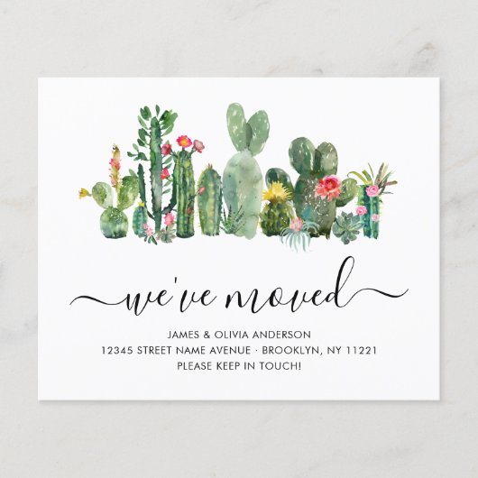 Budget Kaktus Wir haben neue Zuhause Moving Card ü (Vorderseite)